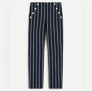 J. Crew Sailor Pant in Stripe Navy and White
